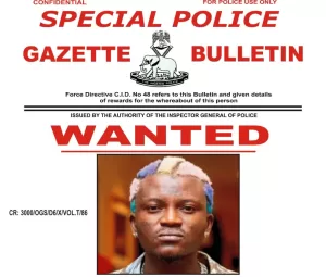 Police Declare Singer Portable Wanted for Assaulting Officials 