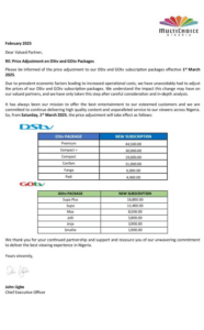 MultiChoice Hikes DStv, GOtv Subscription Prices Again 