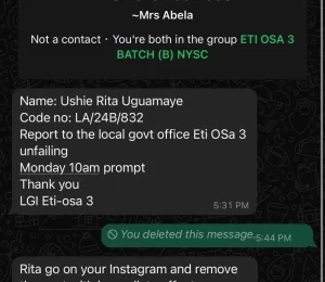 Corp member cries out over threat by NYSC for calling Tinubu’s govt ‘terrible’ in viral video