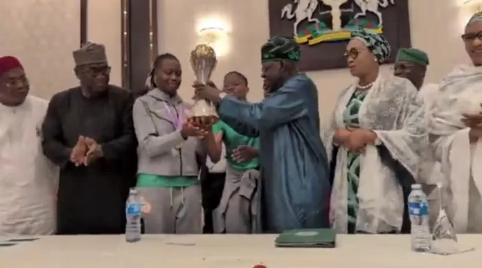 BREAKING: Tinubu Rewards Victorious Super Falcons With National Honours, $100,000, Houses