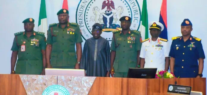 Tinubu decorates service chiefs