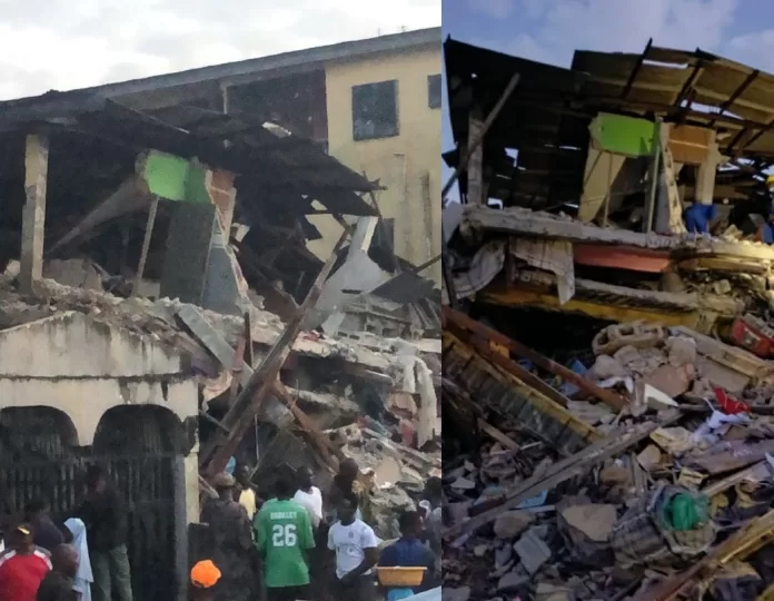 One dead, 26 rescued from collapsed two-storey building in Lagos