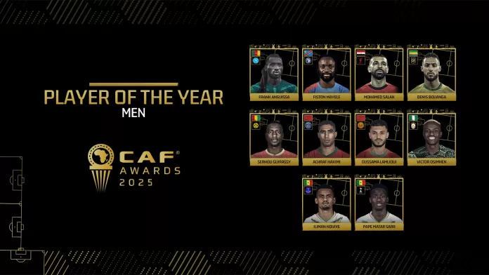 CAF Unveils 2025 Awards Nominees, Featuring Salah, Osimhen