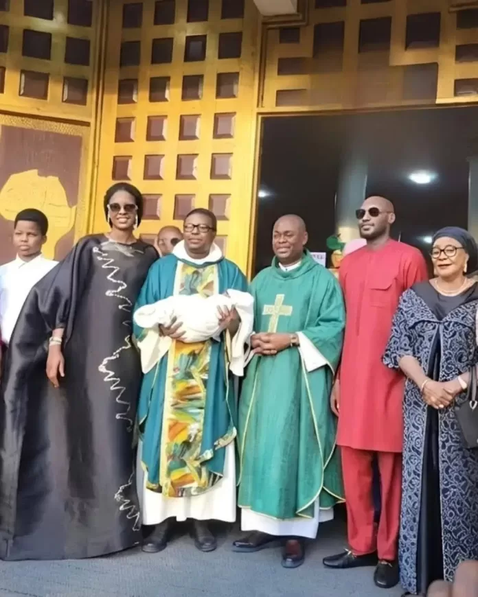 2Baba, Natasha dedicate first child in church ceremony