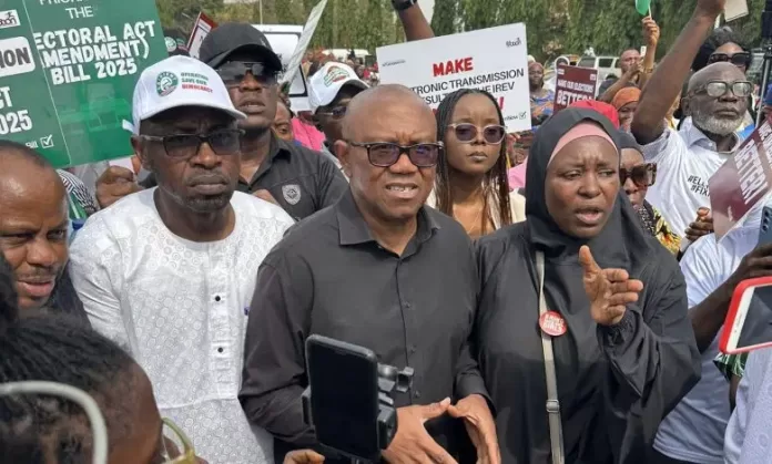 Protesters storm NASS over Electoral Amendment Bill